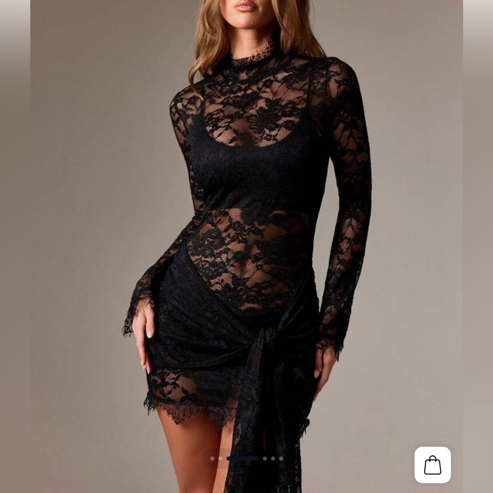 Elegant Black Lace Dress